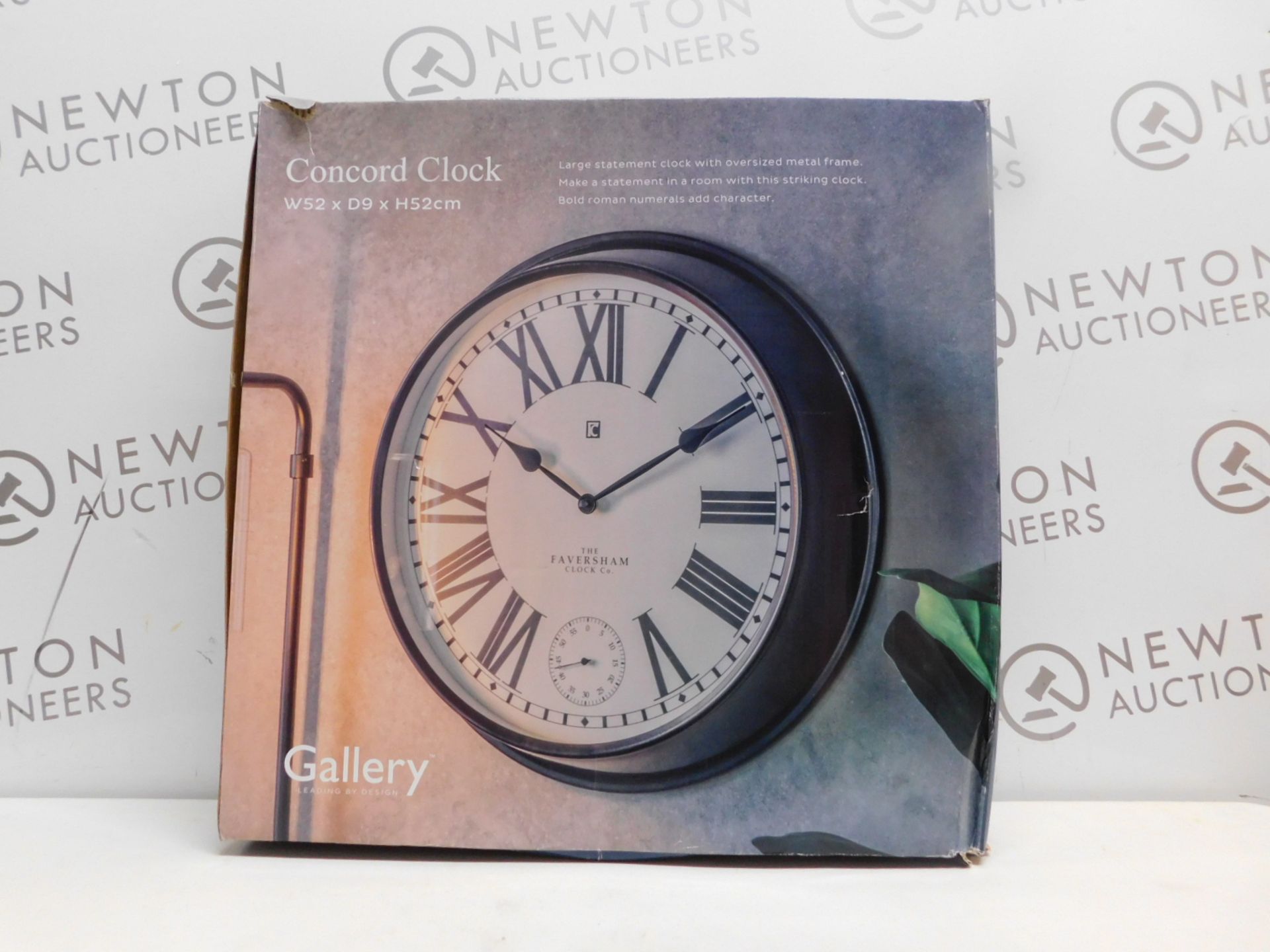 1 BOXED GALLERY DIRECT CONCORD CLOCK W52CM X D9CM X H52CM RRP Â£89.99