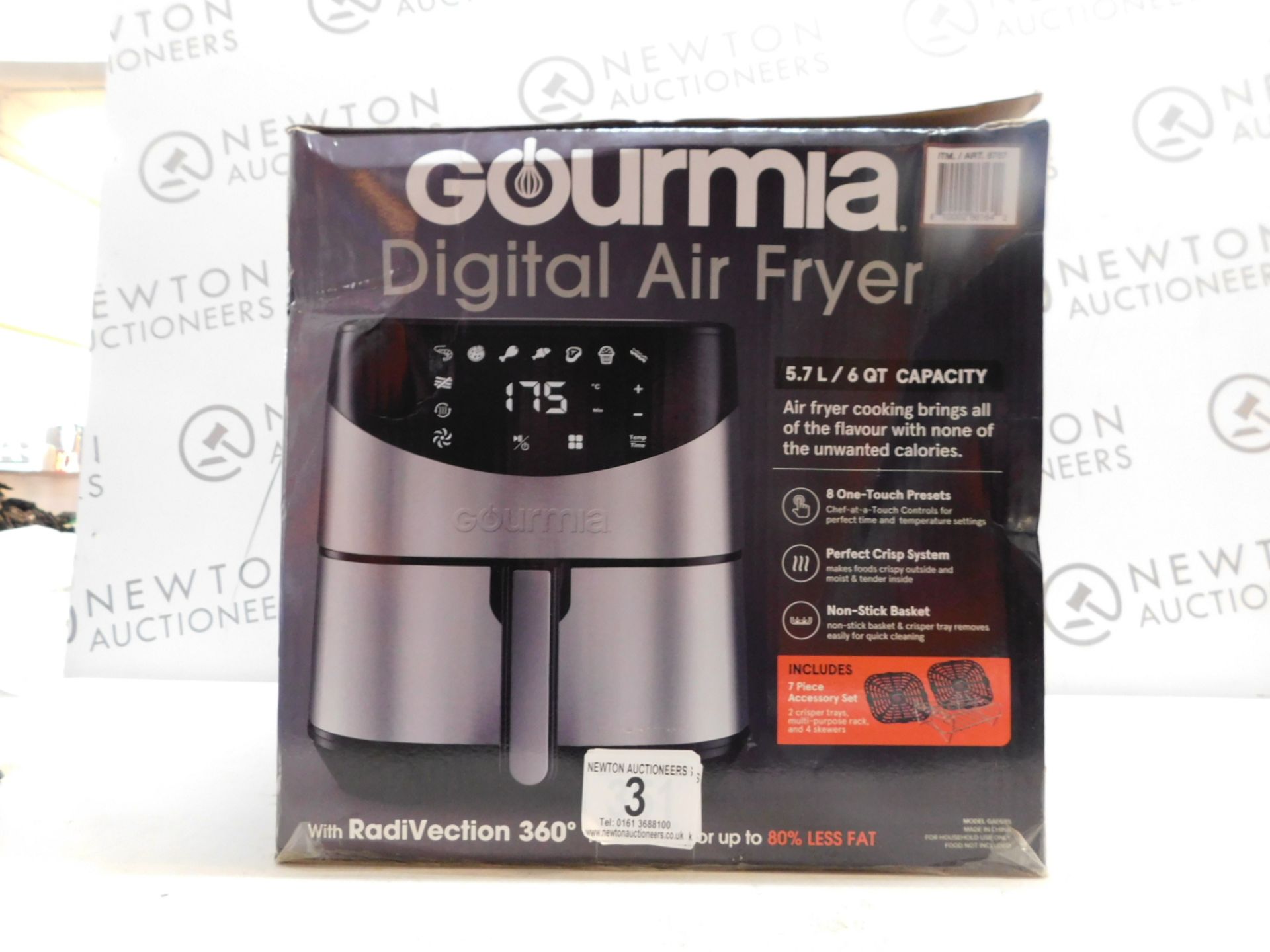 1 BOXED GOURMIA 5.7L DIGITAL AIR FRYER RRP Â£89.99