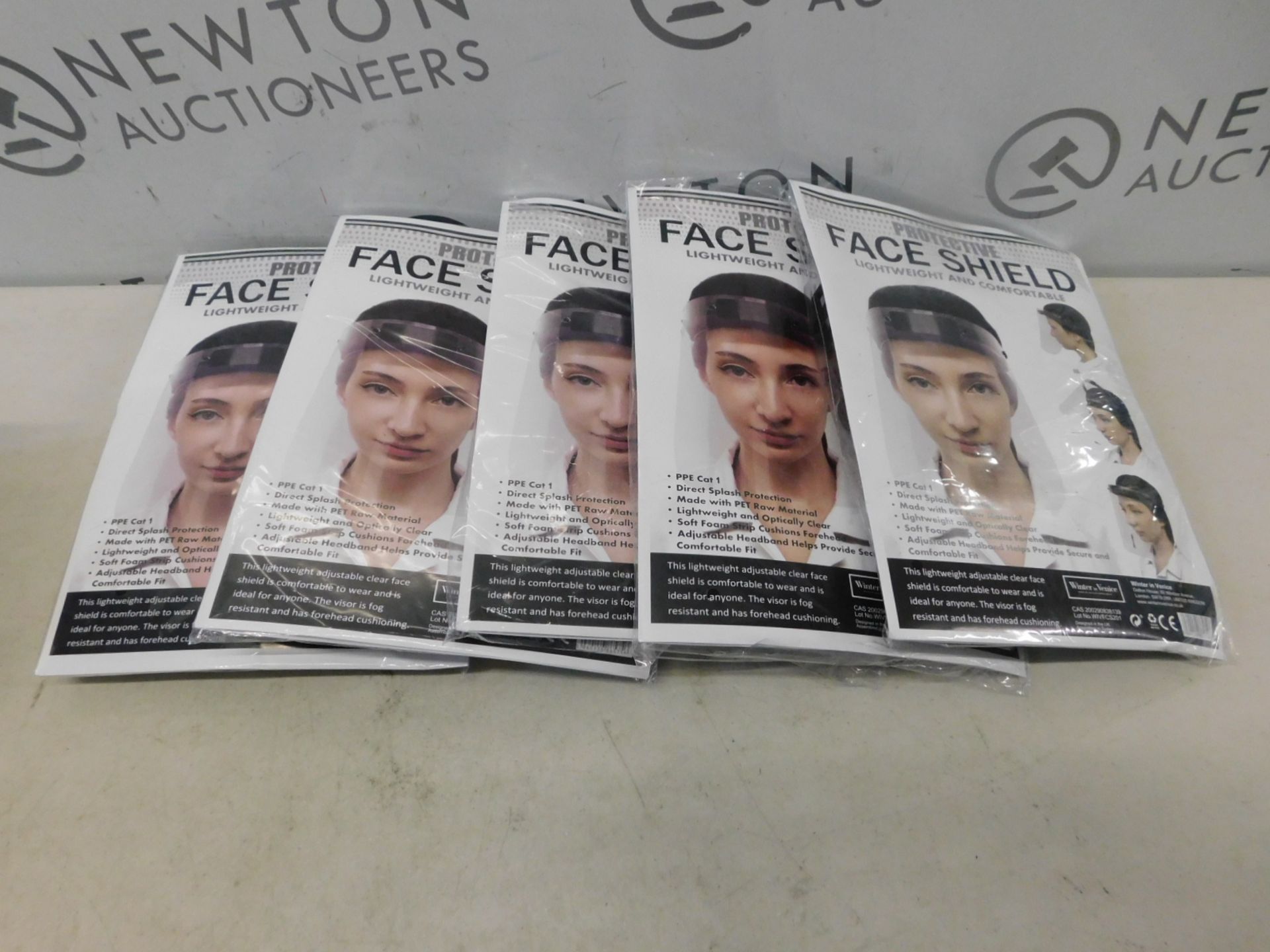 5 BRAND NEW PACK OF PROTECTIVE FACE SHIELD RRP Â£19.99