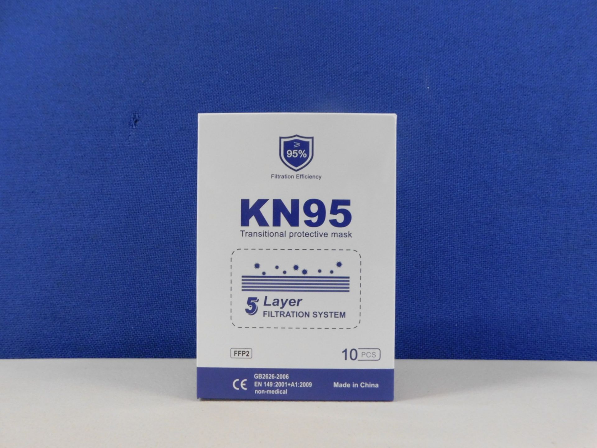 1 BRAND NEW BOXED 10 PACK 5-LAYER KN95 FACE MASKS RRP Â£19