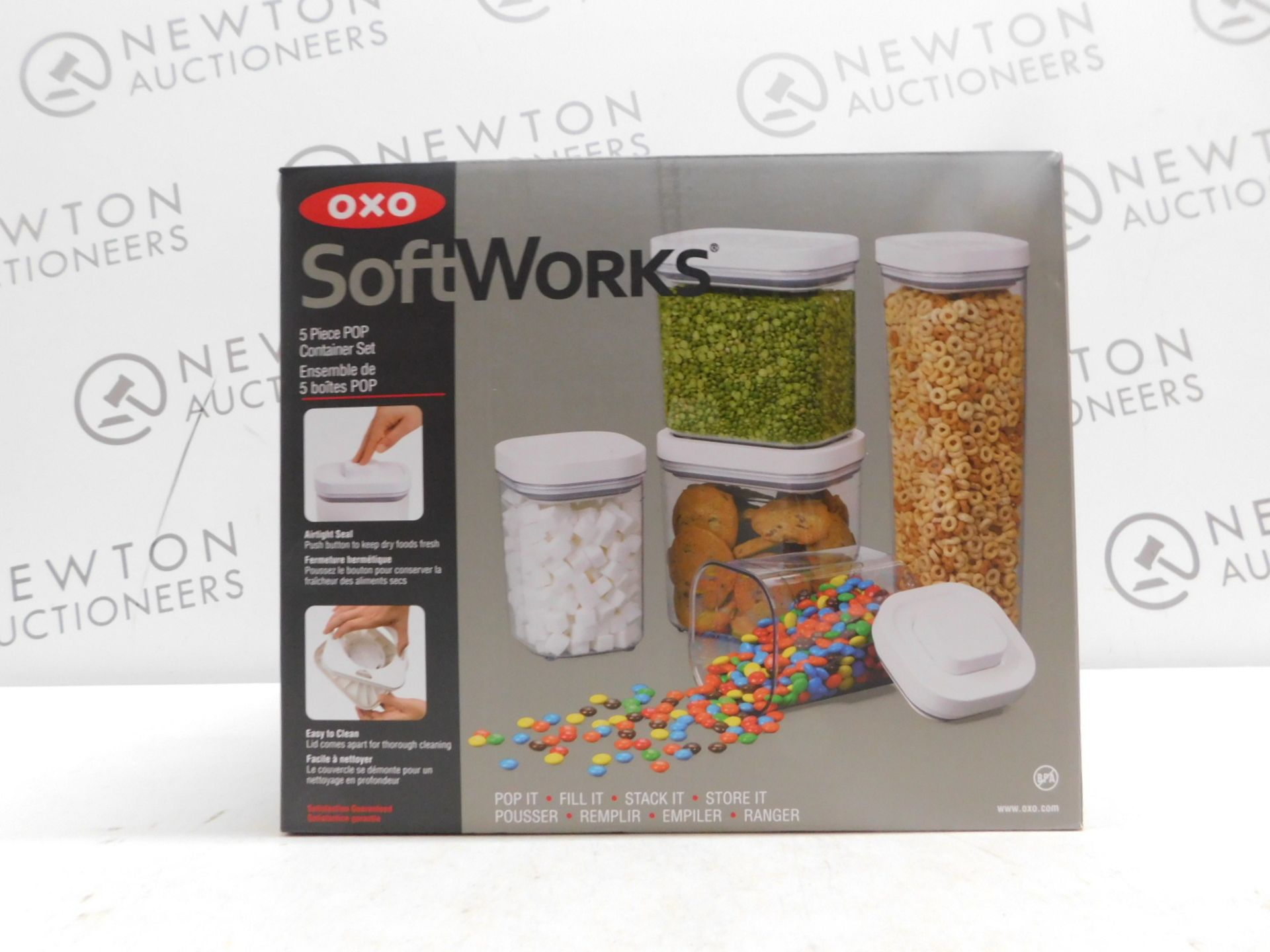 1 BOXED OXO SOFT WORKS 5PC(APPROX) FOOD STORAGE POP CONTAINER SET RRP Â£64.99