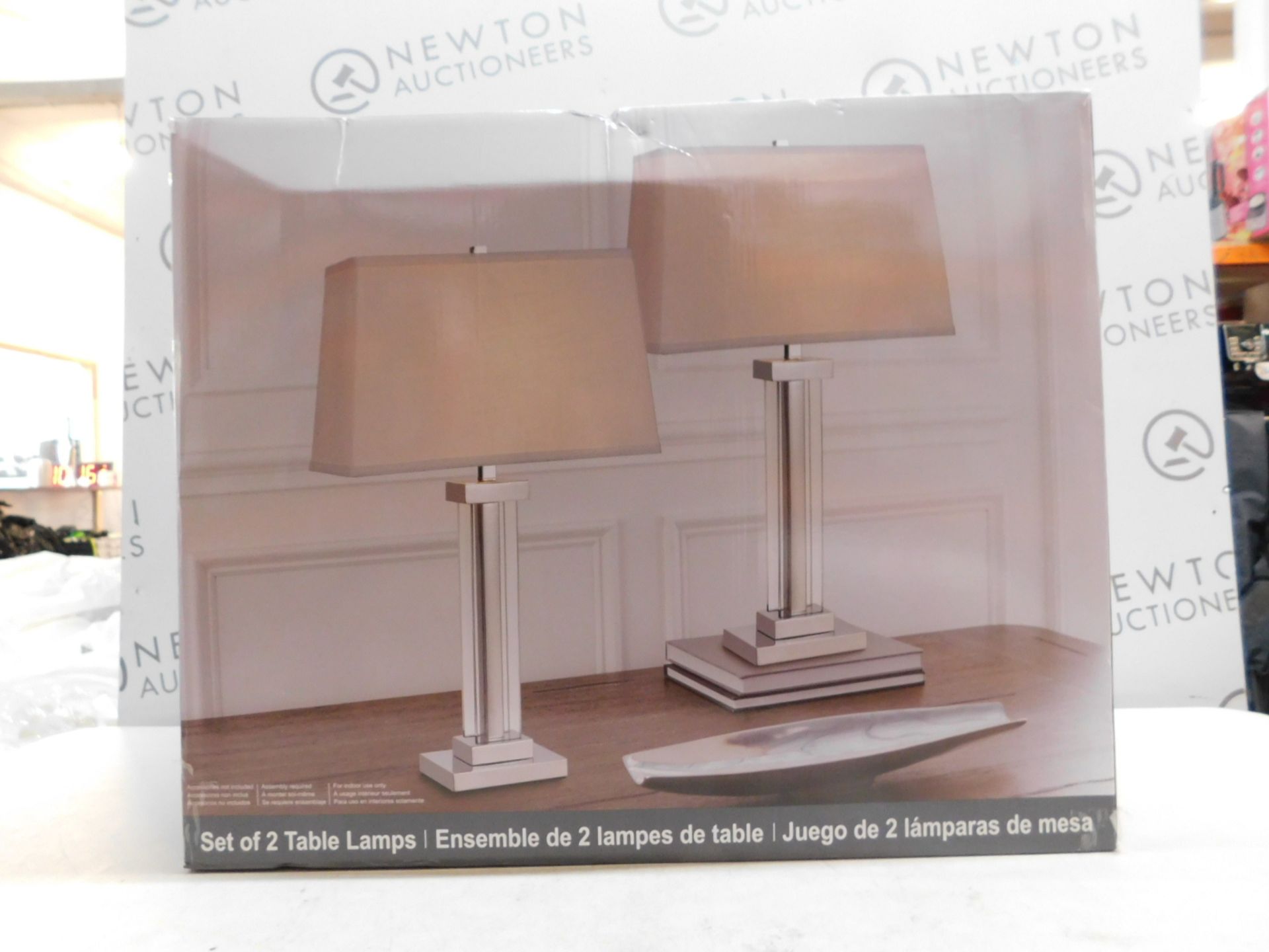 1 BOXED BRIDGEPORT DESIGNS POLISHED CHROME TABLE LAMPS RRP Â£79