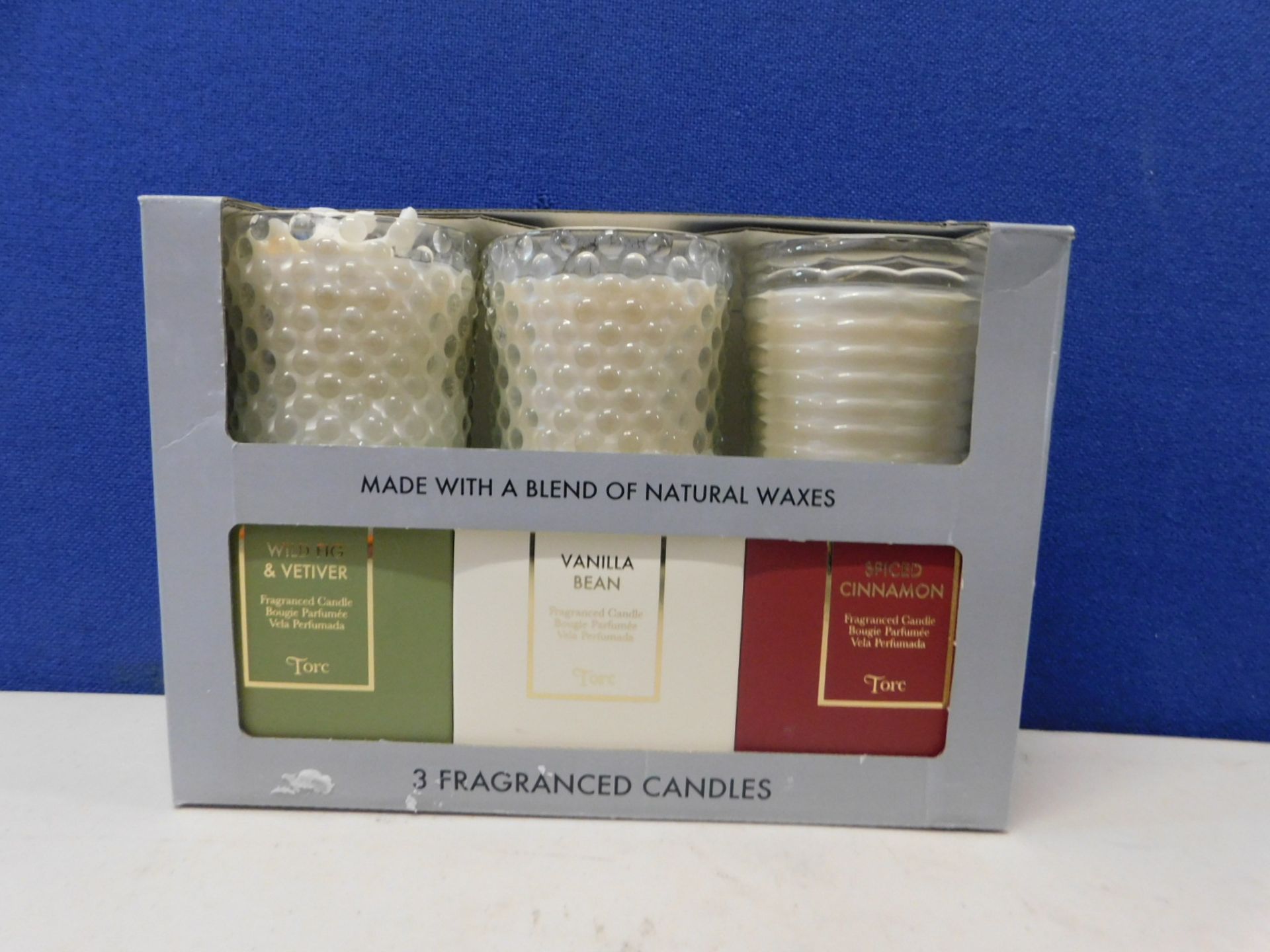 1 BOXED SET OF 3 TORC VARIETY FRAGRANCED CANDLES WITH GIFT BOXES RRP Â£39.99