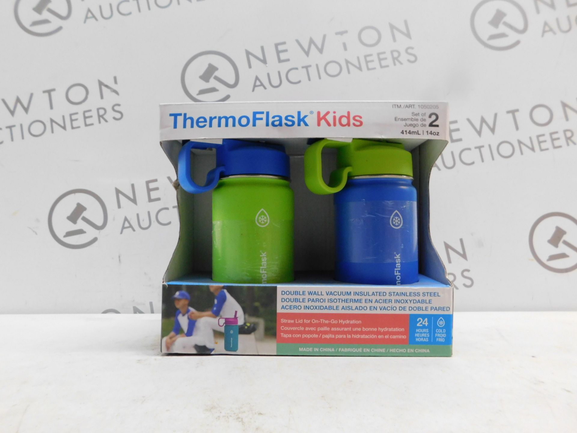 1 BOXED SET OF 2 TAKEYA THERMOFLASK KIDS INSULATED STAINLESS STEEL WATER BOTTLES RRP Â£29.99
