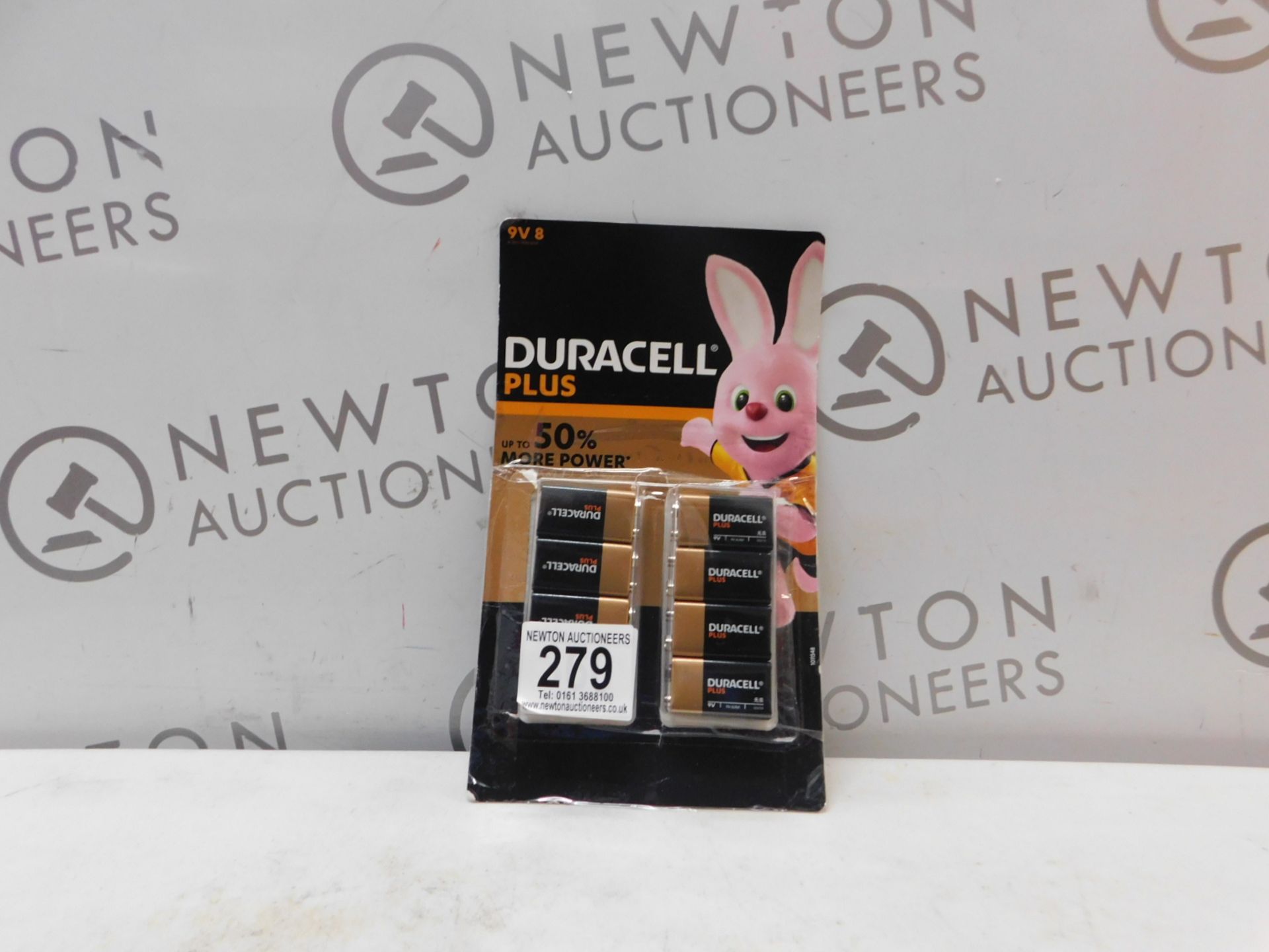 1 PACK OF 8 DURACELL PLUS 9V BATTERIES RRP Â£19.99