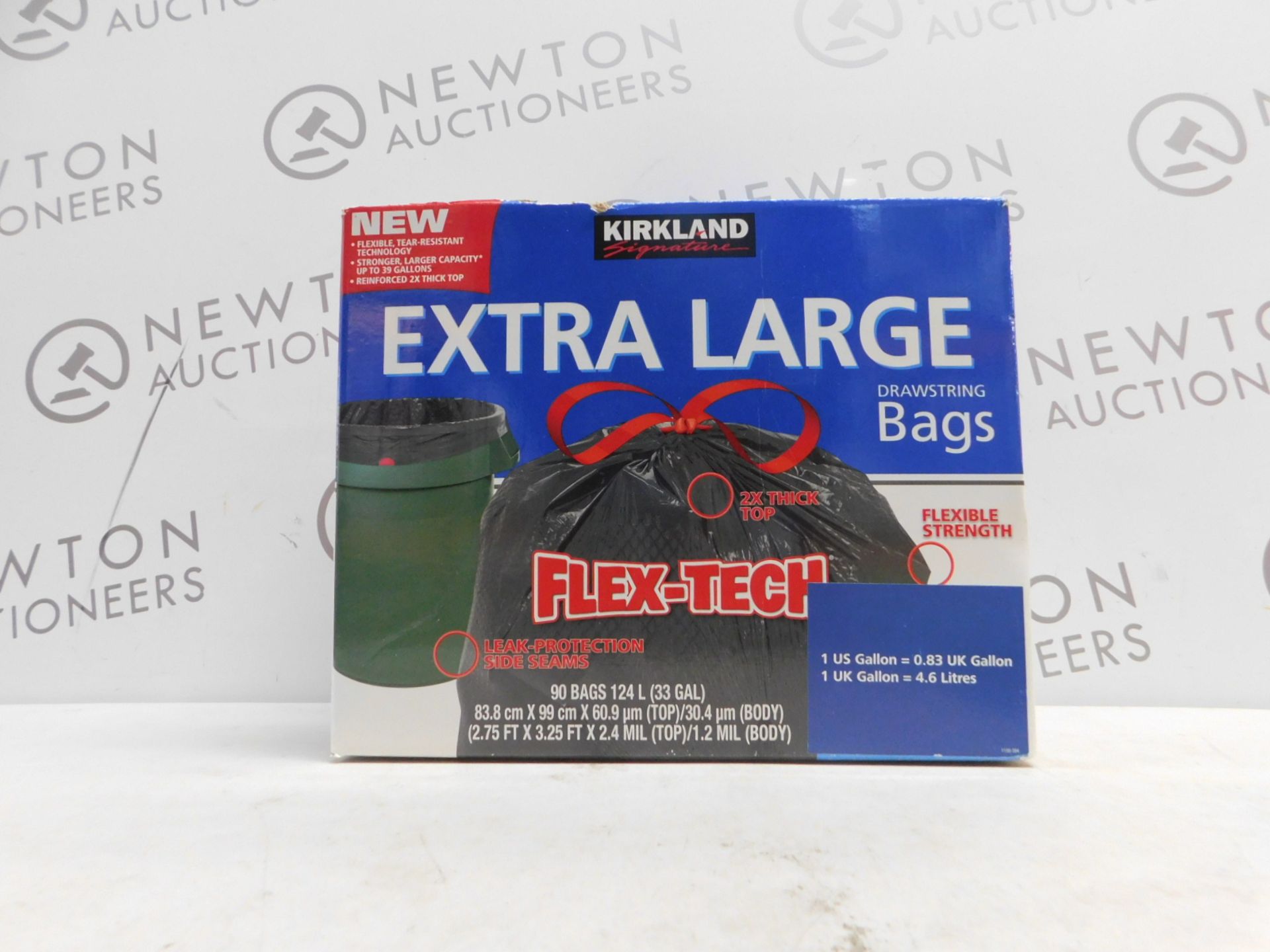 1 BOX OF KIRKLAND SIGNATURE DRAWSTRING EXTRA LARGE 33 GALLON BAGS (APPROX 60) RRP Â£39.99