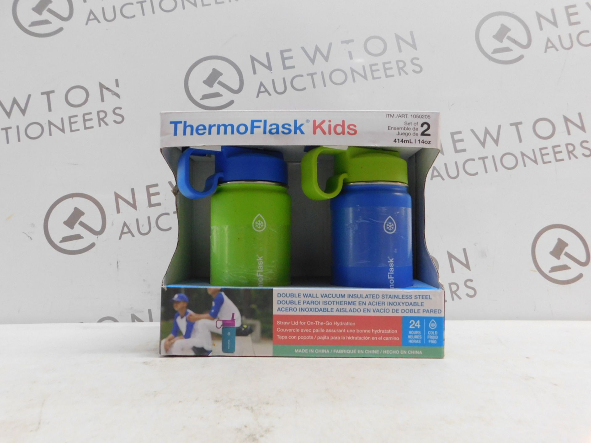 1 BOXED SET OF 2 TAKEYA THERMOFLASK KIDS INSULATED STAINLESS STEEL WATER BOTTLES RRP Â£29.99
