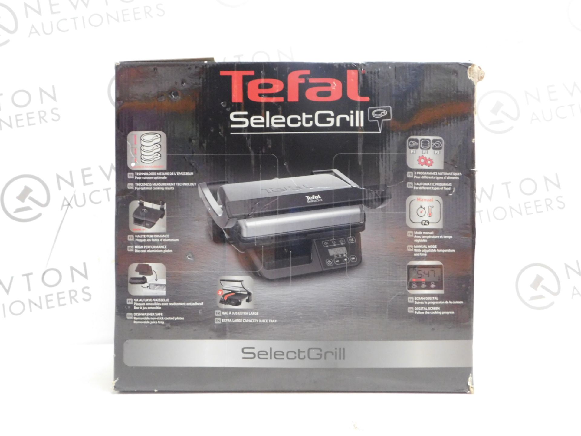 1 BOXED TEFAL SELECT GRILL GC740B40 5 PORTION ELECTRIC HEALTH GRILL RRP Â£199