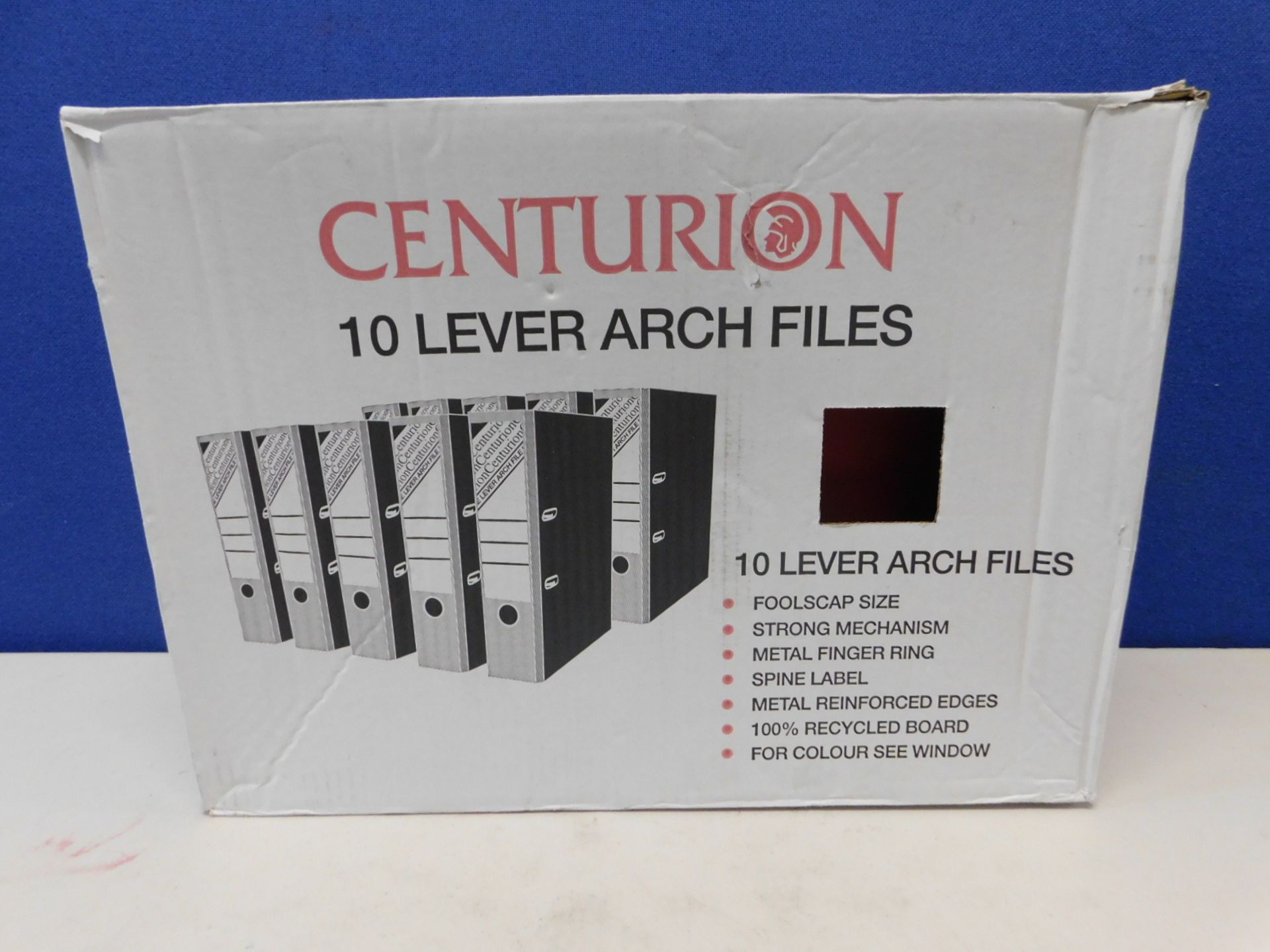 1 BOX OF 9 CENTURION LEVER ARCH FILES RRP Â£32.99