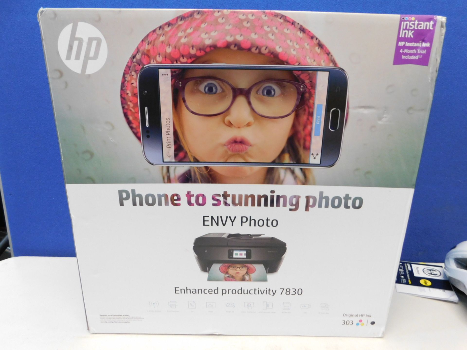 1 BOXED HP ENVY PHOTO 7830 ALL IN ONE PRINTER RRP Â£149.99