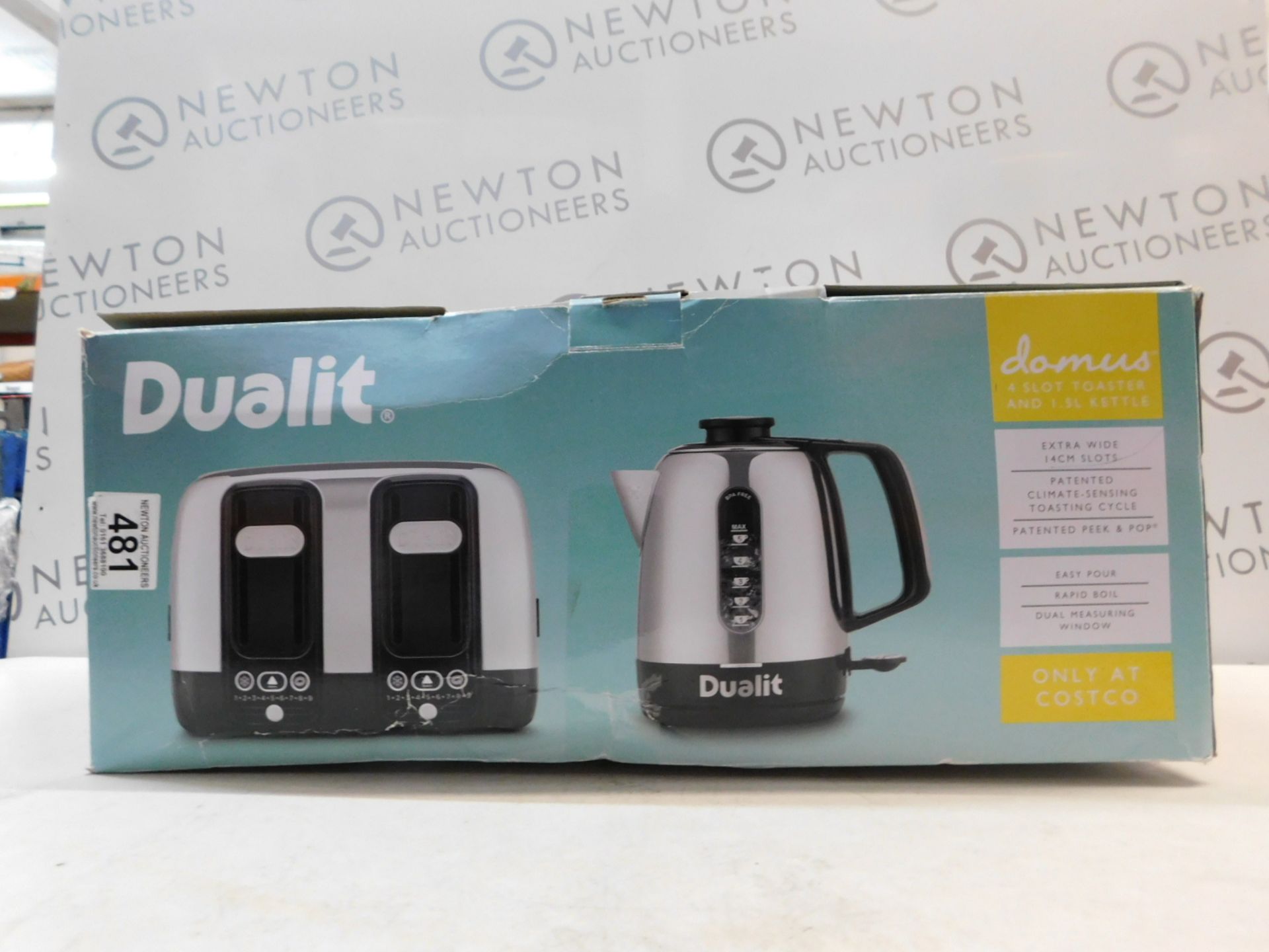 1 BOXED DUALIT DOMUS 1.5L KETTLE AND 4-SLOT TOASTER SET RRP Â£229.99