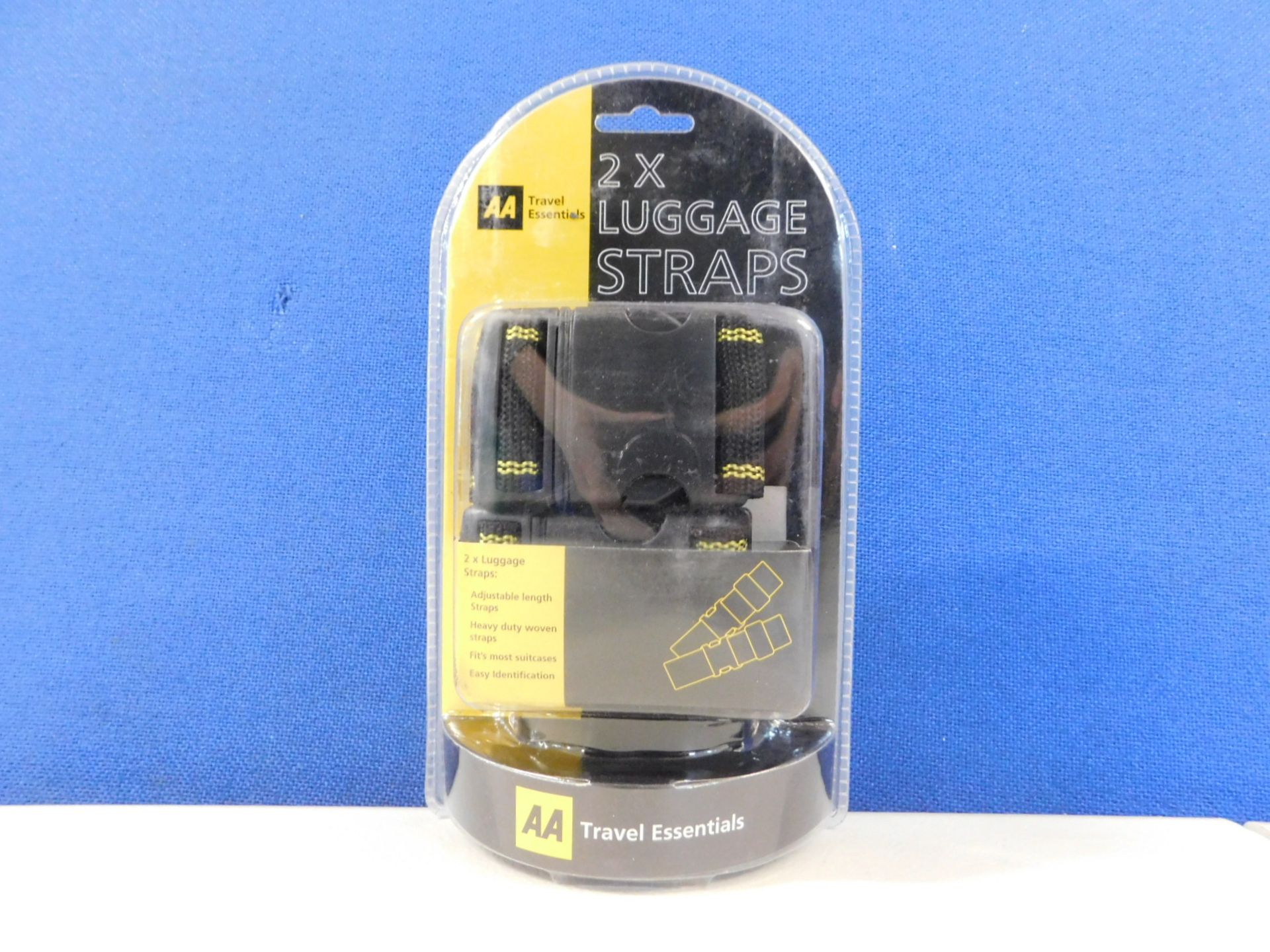 1 BRAND NEW PACKED AA TRAVEL ESSENTIALS PACK OF 2 LUGGAGE STRAPS RRP Â£9