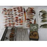 Large selection of salmon flies incl.