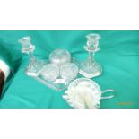 6 piece glass dressing table set incl.