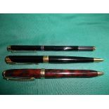 3 Sheaffer biros in various cases