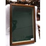 Oak framed and glazed table top rectangular display cabinet