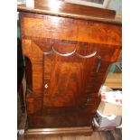Figured mahogany Victorian 2 drawer storage cabinet
