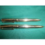 2 piece Sheaffer gilt cased writing set with a propelling pencil