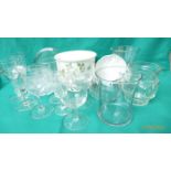 Selection of glass ware incl.