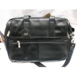 Genuine black leather carry bag