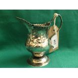 Ornately engraved Georgian silver cream jug (believed London 1784)