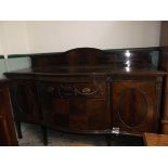 Dark mahogany bow fronted early 20th century sideboard (approx.