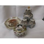 5 pieces of Oriental ware incl.