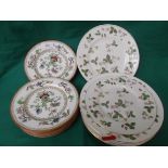6 Coalport Indian Tree style side plates and approximately 26 Wedgwood 'Wild Strawberry' bone china