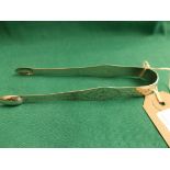 Pair of Georgian brite cut sugar tongs circa 1790