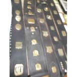 5 Long leather brass studded breast straps incl. studs ex Tom Robinson, Sadler Billinghay, H.C.