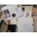Selection of Queen Mother memorabilia, decorative crucifix and approx 12 QE II Crowns etc.