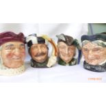 4 further Royal Doulton character jugs incl.