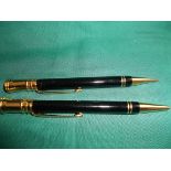 Black cased Parker set of biro and propelling pencil