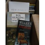 Box of books principally on agriculture and fox hunting incl. vol.