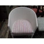 White basket chair,