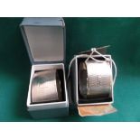 Pair of boxed silver napkin rings (Birmingham 1989)