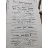 Most valuable 1911 edition of The Sale of Apethorpe Estate,