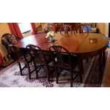 A Period mahogany dining table,