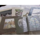 Collection of unframed pictures and prints