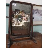 Oak framed dressing mirror