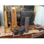 A very early Abbeydale British made horizontal enlarger with accessories