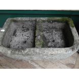 Fine 2 compartment stone trough (30 1/2" x 19")