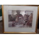 Russell Flint coloured print of young Spanish ladies 'The Passer By'