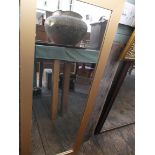 Rectangular gilt framed wall mirror and another larger
