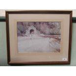 Framed Russell Flint coloured print of ladies about to go boating