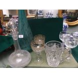 Tray of mixed glass ware incl.