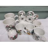 Portmeirion 'Botanic Garden' set of 6 coffee cans and saucers,