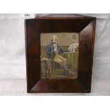 Early Victorian print of a seated gentleman smoking a pipe 'My Pipe and I Good Friends will Die' by