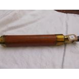 Oak and brass ships telescope,