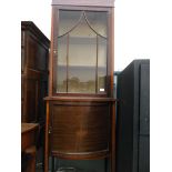 Edwardian inlaid display cabinet,